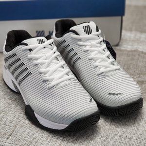 NIB K-Swiss Hypercourt Express 2 Men Gray Black White Size 10 Wide EE Tennis